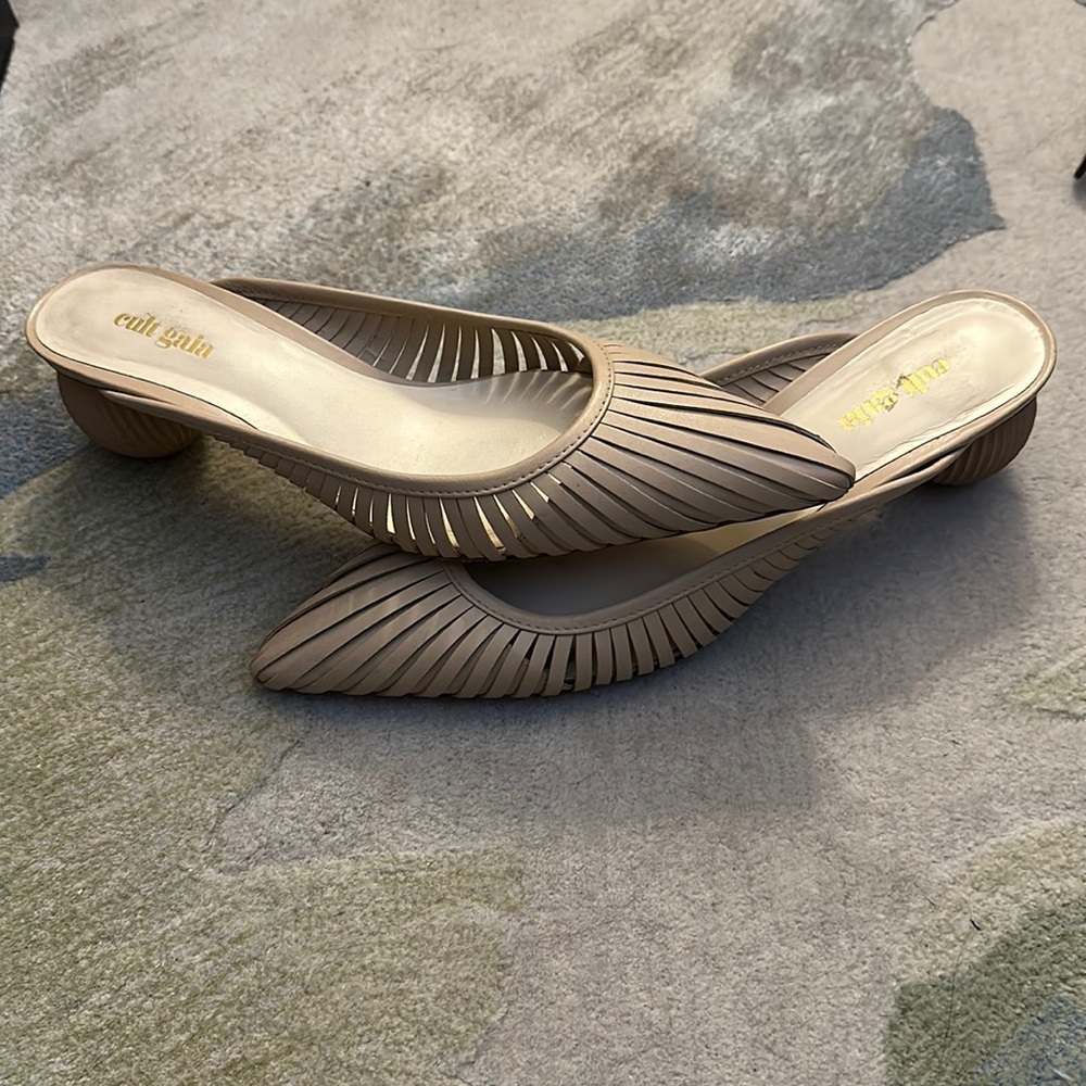 Cult Gaia 39.5 heeled mules leather